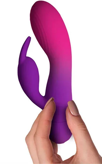 Glo-Girl Rabbit – Supermjuk Rabbitstav i Silikon med Dubbla Vibratorer - Bild 2