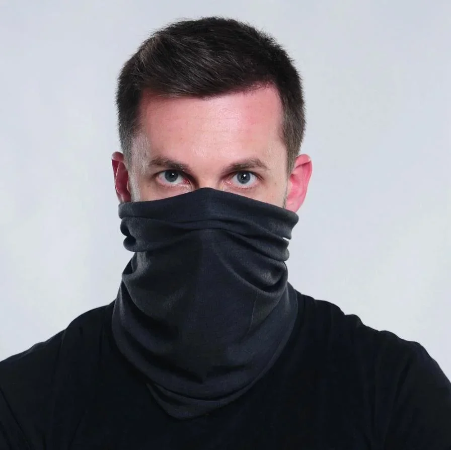 Svart Ansiktsmask Scarf Ny multifunktionell sömlös - Bild 1