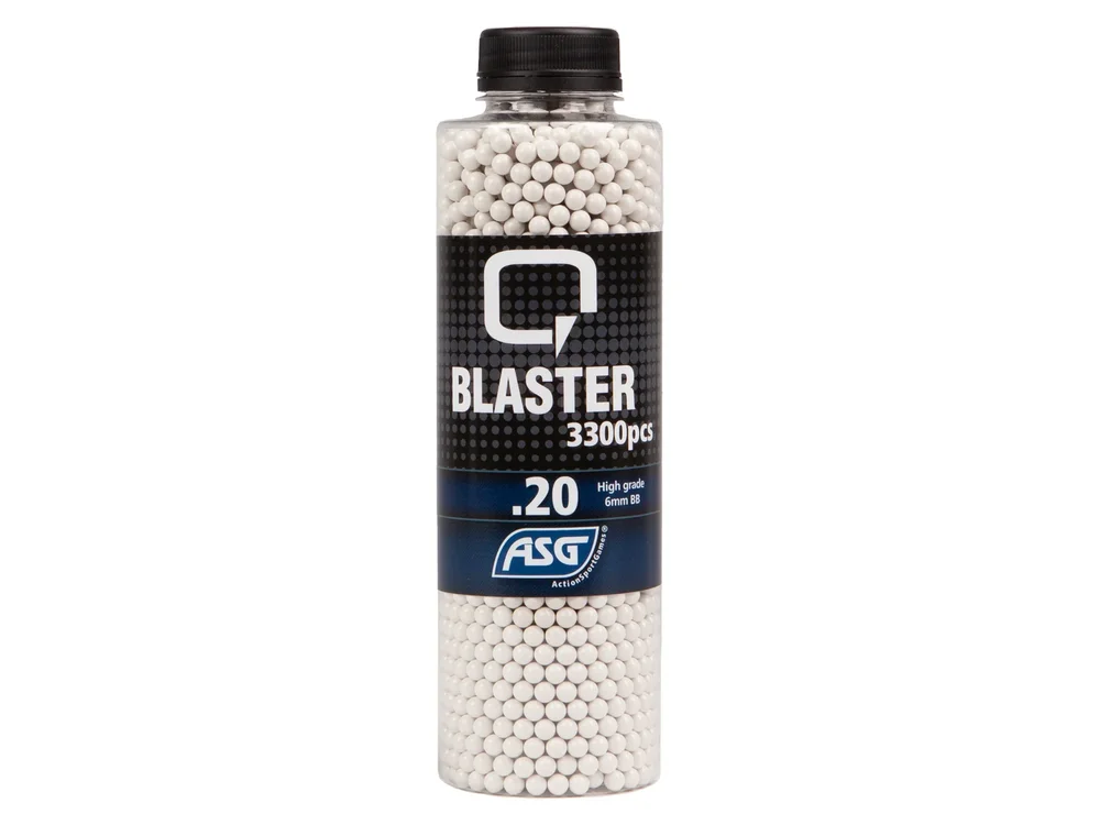 Q Blaster, 0.20g, airsoft BB, 3300 stk. flaske Q Blaster, 0.20g, airsoft BB, 3300 stk. flaske