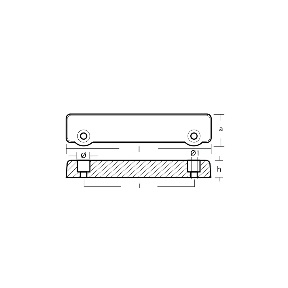 Zinkanod Volvo Penta motoranod, VP 832598, 0.895KG, R800707 - Bild 3