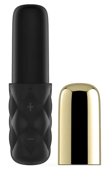 Satisfyer Mini Lovely Honey – Lyxig klitorisvibrator i svart silikon med gulddetaljer - Bild 2