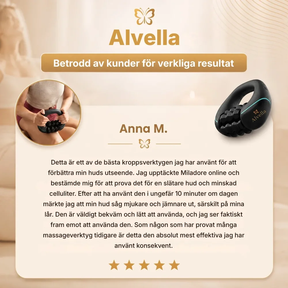 Alvella® | Automatisk djupvävnadsmassager för celluliter på lår, ben, armar och sätesmuskler - Bild 3
