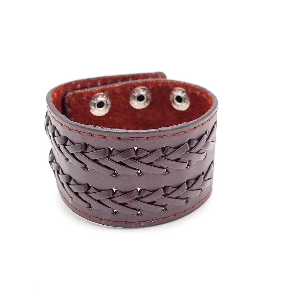 Brun armband med snörning - Bild 1