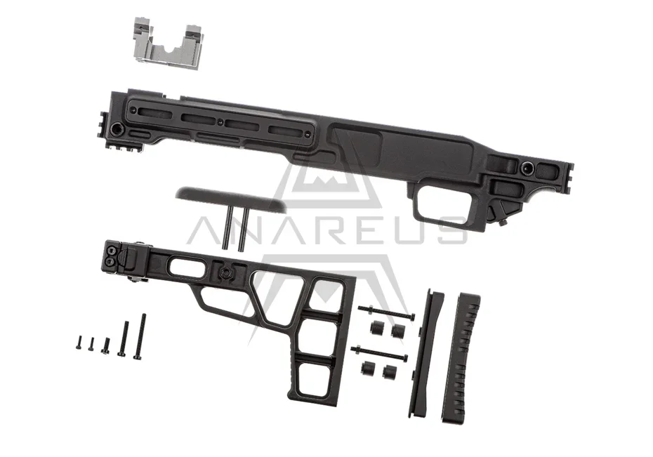 Maple Leaf MLC-S2 Tactical Chassis m/ foldbar kolbe til VSR-10 – Black Maple Leaf MLC-S2 Tactical Chassis m/ foldbar kolbe til VSR-10 – Black