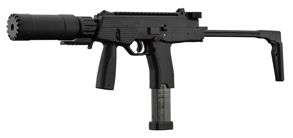 Maruyama MP-IX GBB Airsoft SMG med QD lyddæmper - Sort - Bild 2
