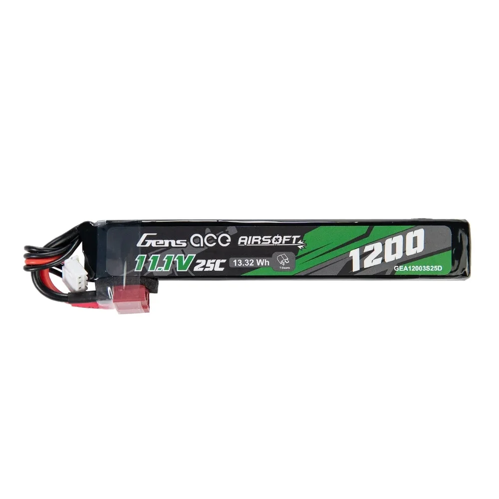 Gens ACE Li-Pol batteri 11,1V 1200mAh 25C, T-Dean, buffer stick Gens ACE Li-Pol batteri 11,1V 1200mAh 25C, T-Dean, buffer stick