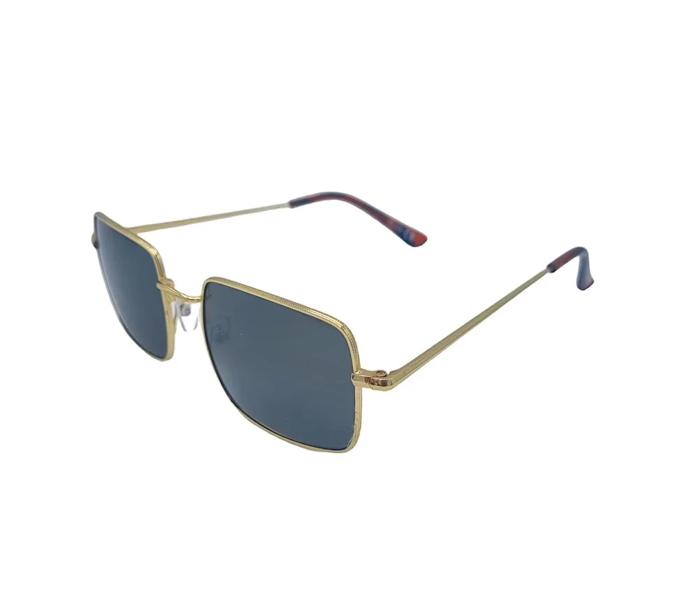 Rectangular Retro solglasögon - Black/Gold - Bild 2