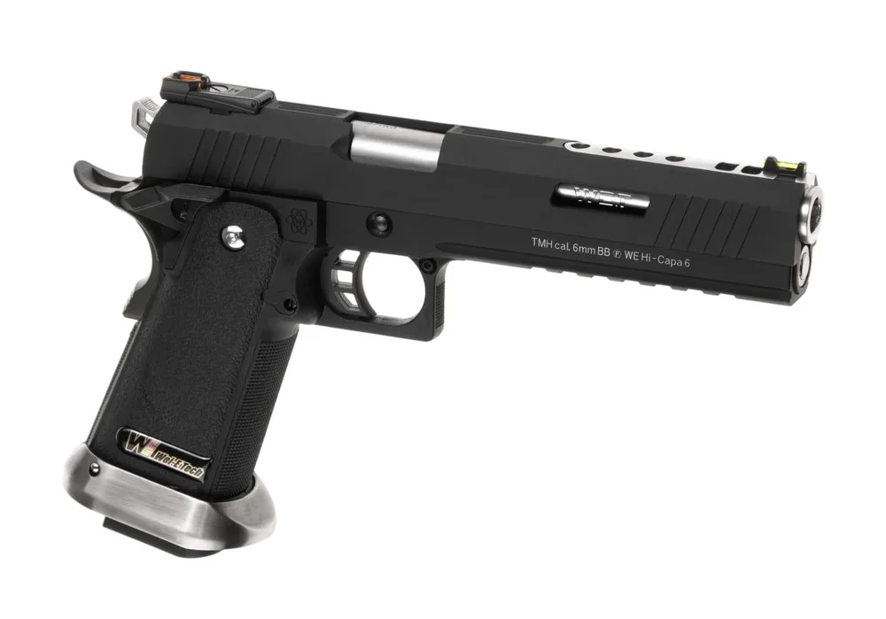 WE Hi-Capa 6 Force A Silver Barrel Full Metal GBB – Black WE Hi-Capa 6 Force A Silver Barrel Full Metal GBB – Black