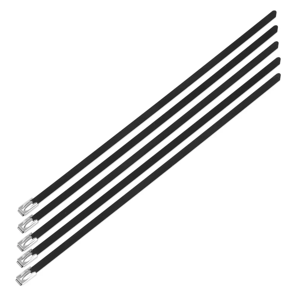 Stainless steel strap, 7.9 mm x 350 mm Black, 5 pcs Stainless steel strap, 7.9 mm x 350 mm Black, 5 pcs