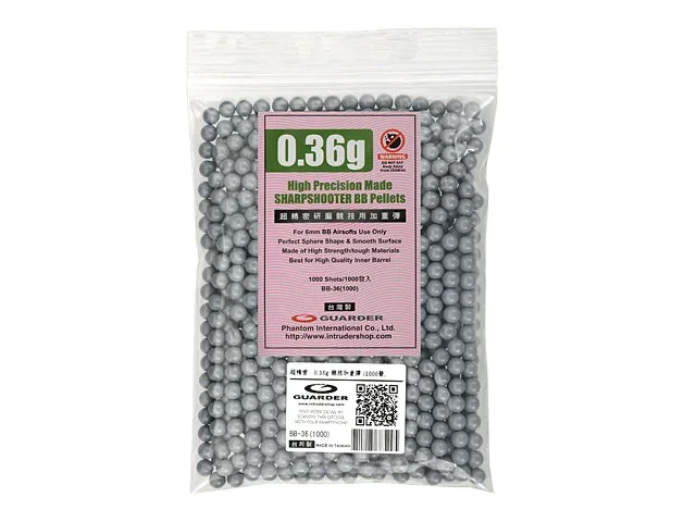 Højpræcisions BB-kugler 0,36 g – 1000 stk. i pose Højpræcisions BB-kugler 0,36 g – 1000 stk. i pose