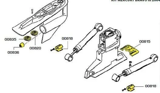 Zinkanod Mercury/Mercruiser typ Bravo III-04 kit, motor, 3KG/6,61LB, RKIBRAVOIII-04 - Bild 2