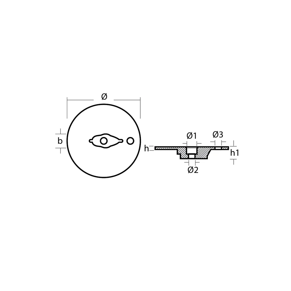 Zinkanod Mercury/Mercruiser typ trim tab, motoranod, M76214, 0.316KG/0,70LB, R800826 - Bild 3