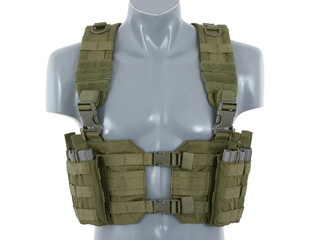 Split Front chest harness – oliven Split Front chest harness – oliven