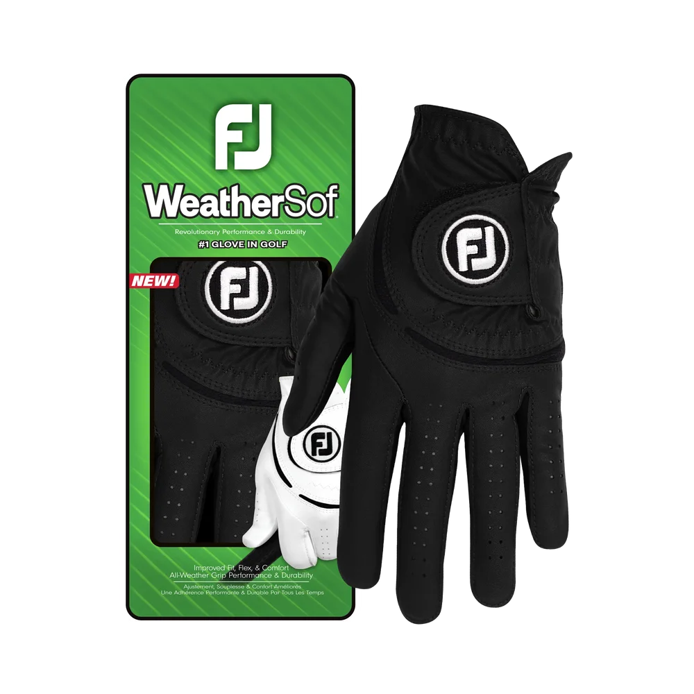 FootJoy WeatherSof Golfhandskar Herr - Black Herr - Bild 2