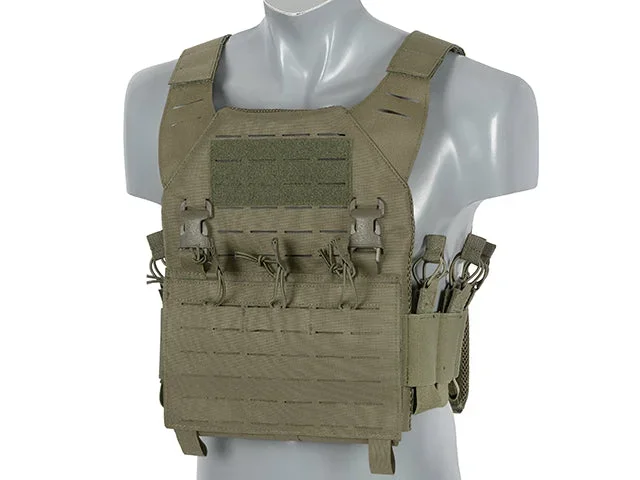 Recon Plate Carrier Buckle Up vest med AR15/AK-magasinlomme, laser-cut – Ranger Green - Bild 3