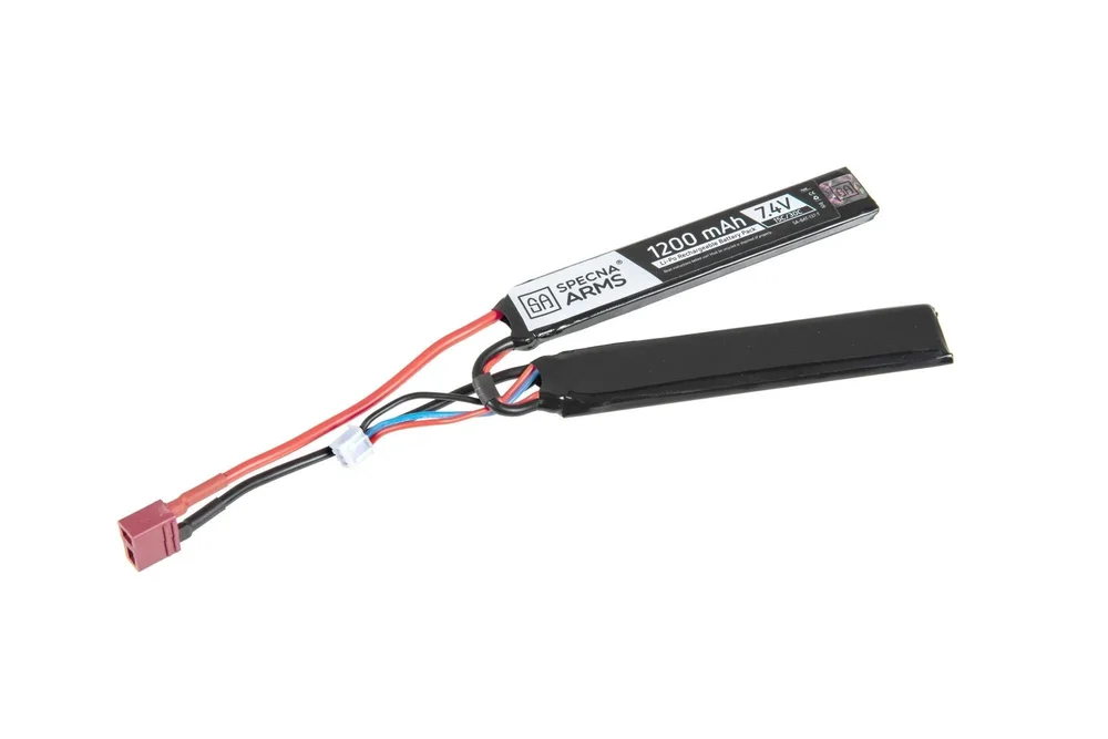 LiPo 7,4V 1200mAh 15/30C Battery – Butterfly Configuration – T-Connect (Deans) LiPo 7,4V 1200mAh 15/30C Battery – Butterfly Configuration – T-Connect (Deans)