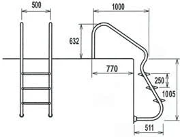 Stege 3-Steg INOX 316 exklusiv - Bild 2