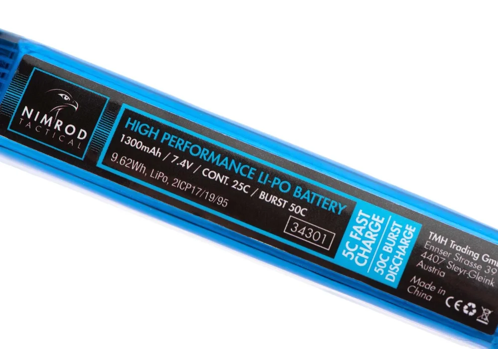 Nimrod LiPo 7.4V 1300mAh 25C Stock Tube Type - Bild 3