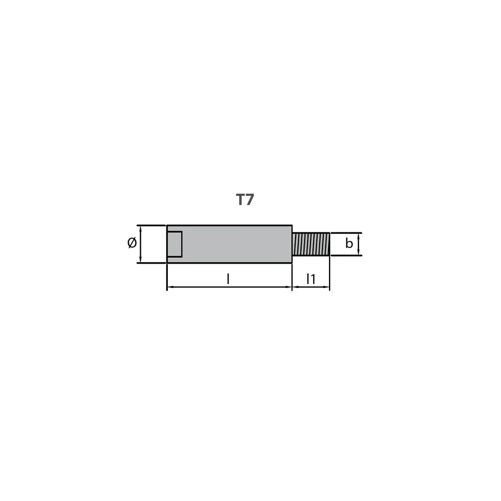 Yanmar anod, motor,  Ø20 L.20, 1GM och 6LY3 series, 27210-200200 - Bild 2