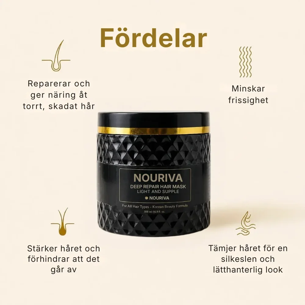 Nouriva® | Koreansk hårinpackning med kaviar — 3-stegs återuppbyggnad - Bild 2