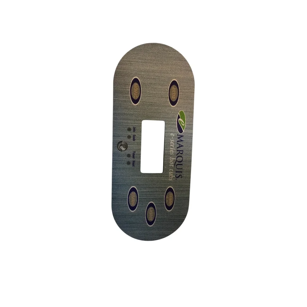 Etikett till Marquis kontrollpanel E-Serien 5 knappar 1 pump 2014-2018