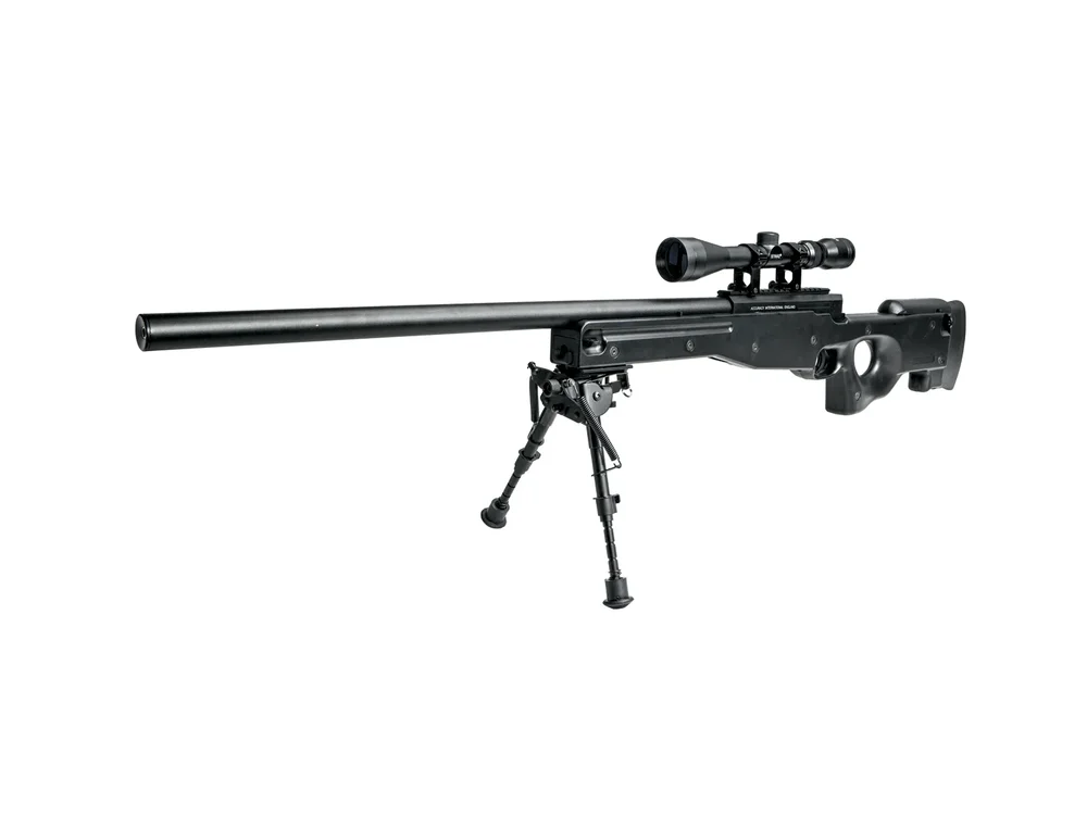Airsoftriffel, SL, fjeder, AW 308 sniper, sort - Bild 1