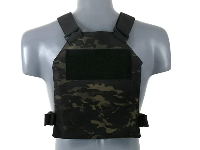 Simpel Plate Carrier med dummy soft armor-indsatser – Multicam Black - Bild 3
