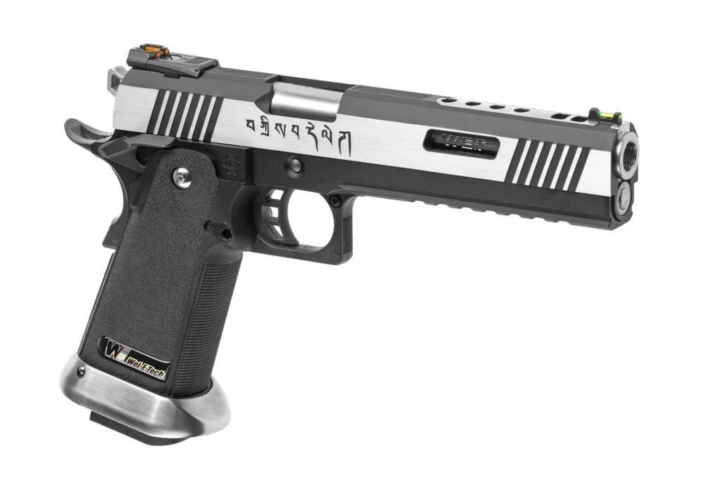 WE Hi-Capa 6 Force A Silver Barrel Full Metal GBB – Dual Tone WE Hi-Capa 6 Force A Silver Barrel Full Metal GBB – Dual Tone