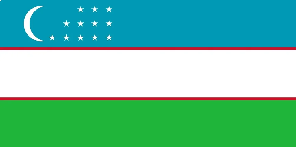 Uzbekistan flagga