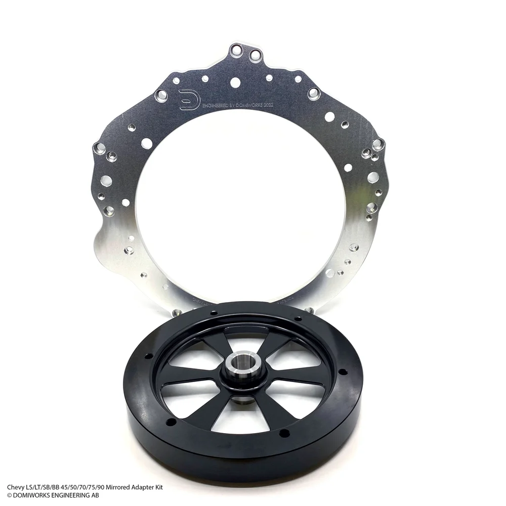 Chevy LS/LT/SB/BB till 8HP 45/50/70/75/90 N57 B57 B58 N63 N73 N74 speglad startadaptersats - Bild 1