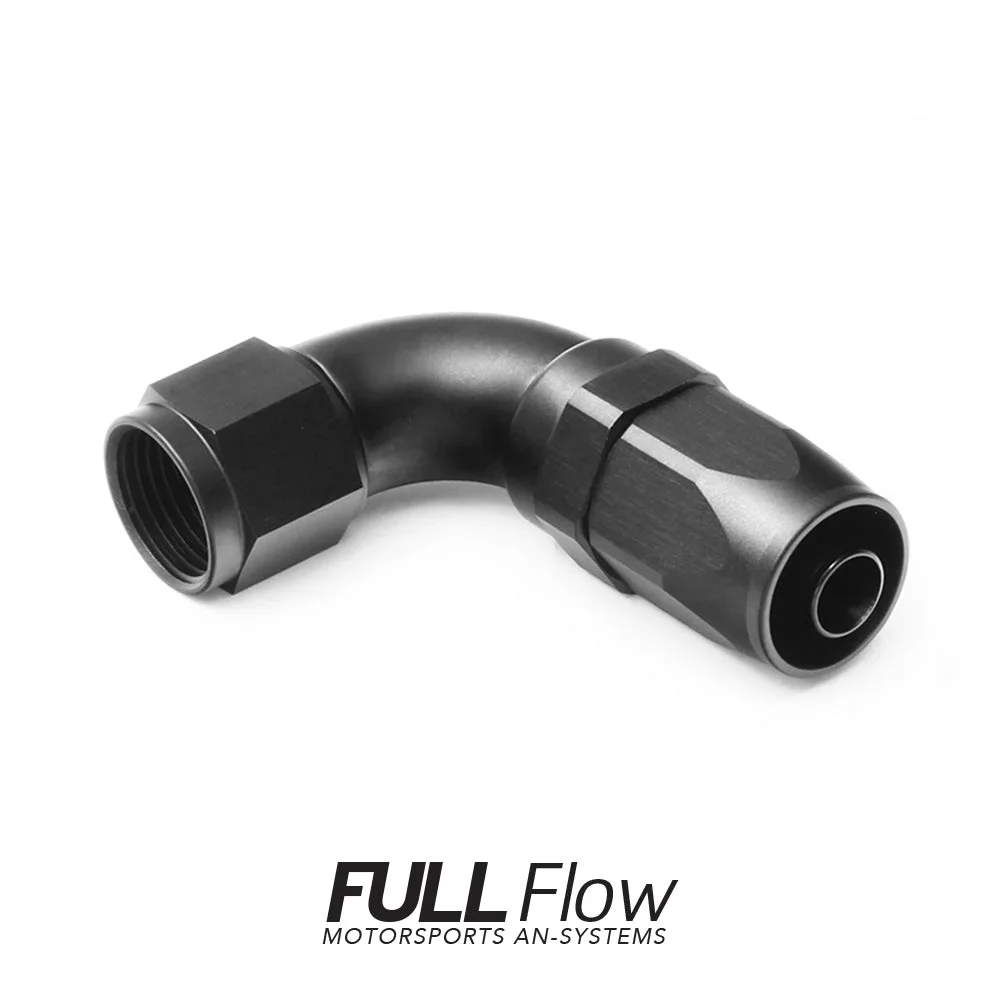 Full Flow AN Hose End Fitting 90 Degree AN-8 Full Flow AN Hose End Fitting 90 Degree AN-8