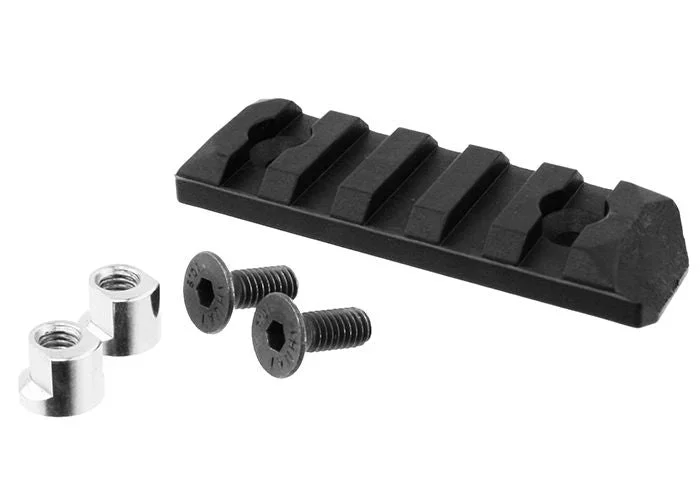 PTS Enhanced RIS Rail Section for KeyMod, 5 slots / 60 mm PTS Enhanced RIS Rail Section for KeyMod, 5 slots / 60 mm