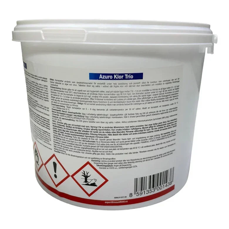Azuro Veckoklor Klor TriTab 200g 3 kg - Bild 2