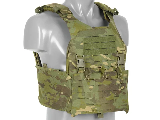 QRF Plate Carrier Buckle Up med AR15/AK-magasinlomme, laser-cut – Multicam Tropic - Bild 3
