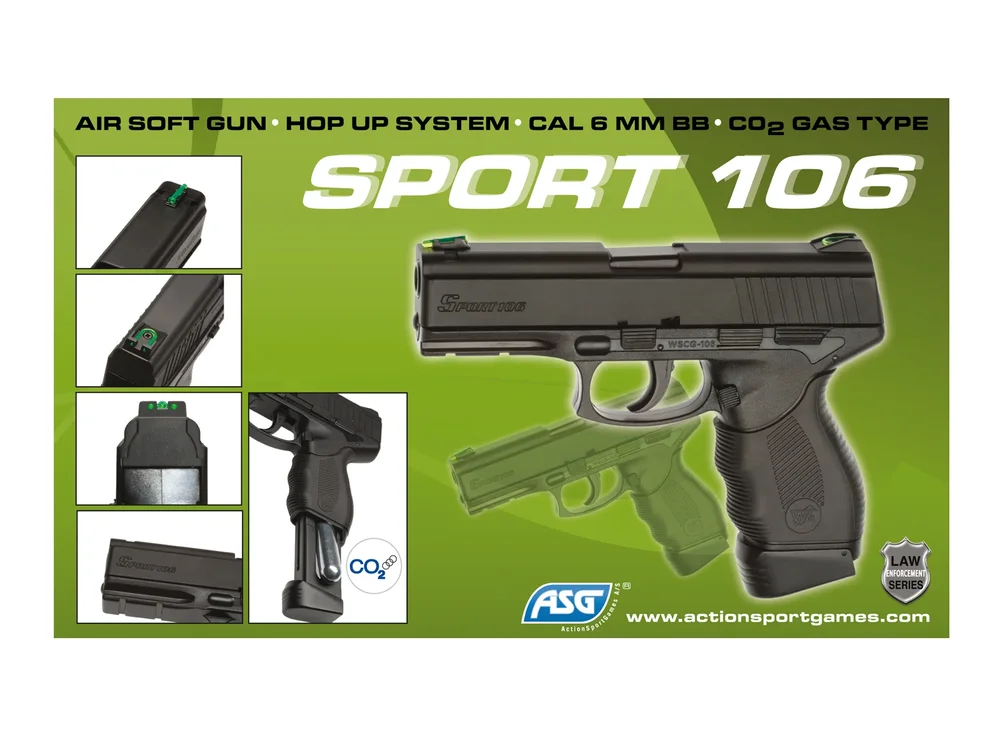 ASG Sport 106, CO2, Non Blow Back, Sort - Bild 3