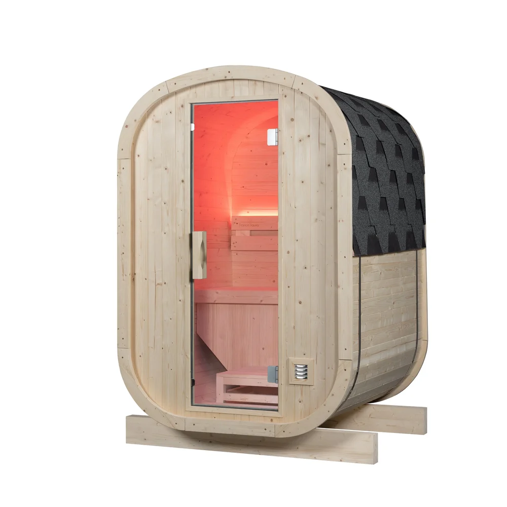 Sauna Gaïa Urban 2 Personer – Utomhusbastu i Kanadensisk Gran (130x130 cm) - Bild 1