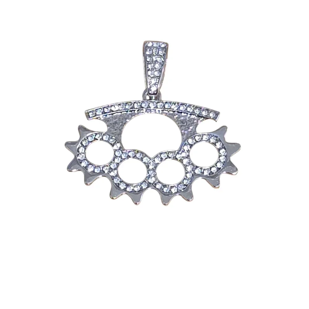 Silverfärgat Knogjärn Halsband med Strass - Bild 2
