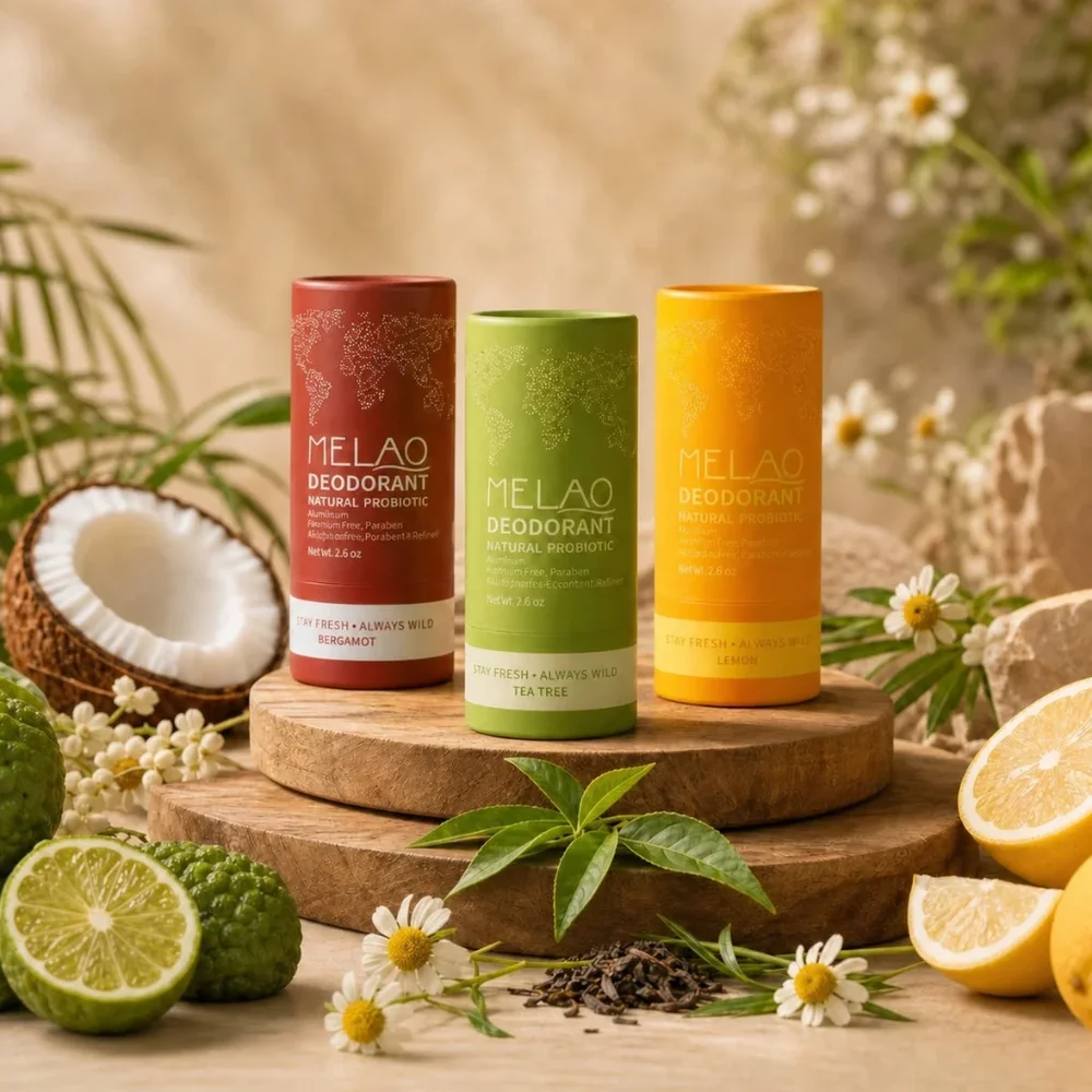 Mirano Deodorant i kartongrör | Naturlig probiotisk deodorant. Utan aluminium och kemikalier. Ingen plast, bara kartongrör. - Bild 1