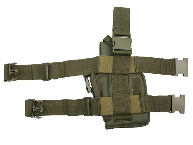 Universelt drop leg-hylster til stor pistol – oliven - Bild 2