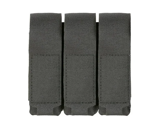 Triple pistolmagasinlomme med klap, laser-cut Triple pistolmagasinlomme med klap, laser-cut