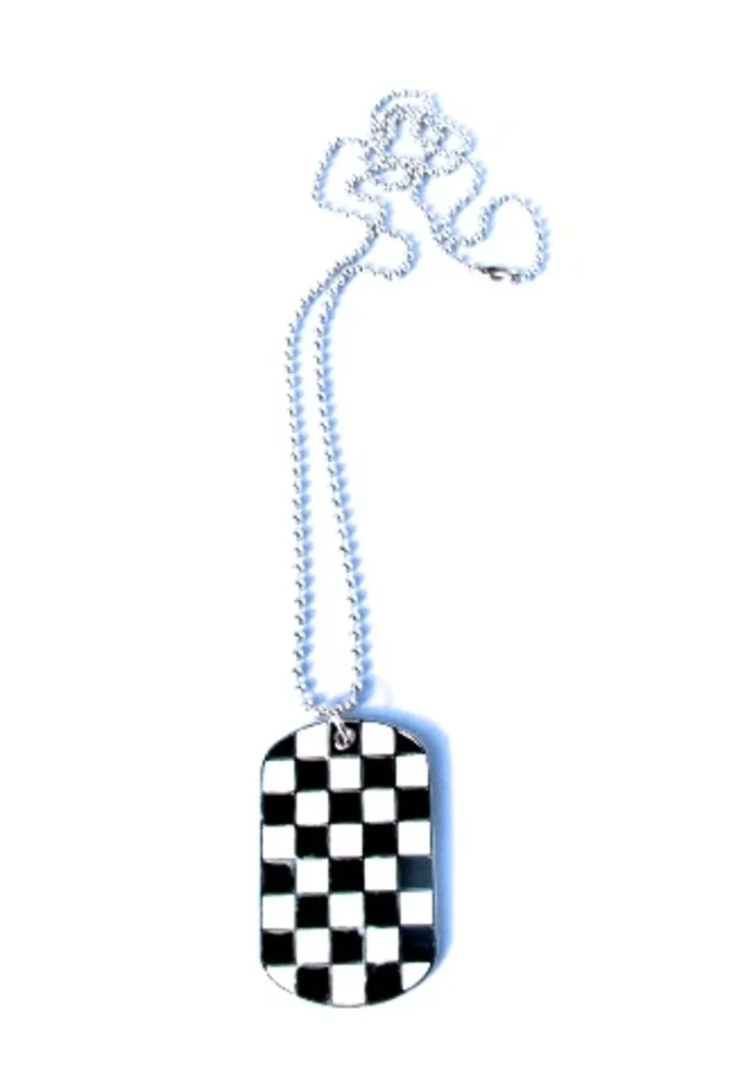 Dog Tag Halsband Schackrutor - Bild 1