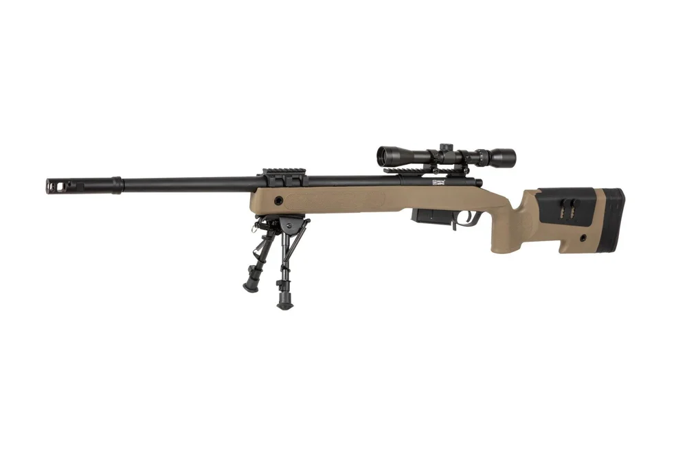 Specna Arms SA-S03 CORE Sniper Riffel med Scope og Bipod Tan - Bild 2
