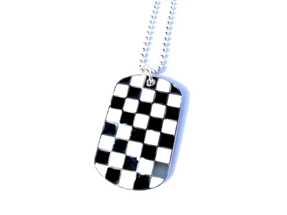 Dog Tag Halsband Schackrutor - Bild 2