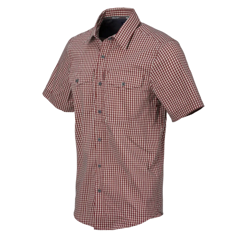 HELIKON COVERT Concealed Carry Short Sleeve Shirt - Dirt Red Checkered