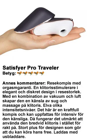 Satisfyer Pro Traveler – Populär Liten Lufttrycksvibrator, Bäst i Test 2025 - Bild 2