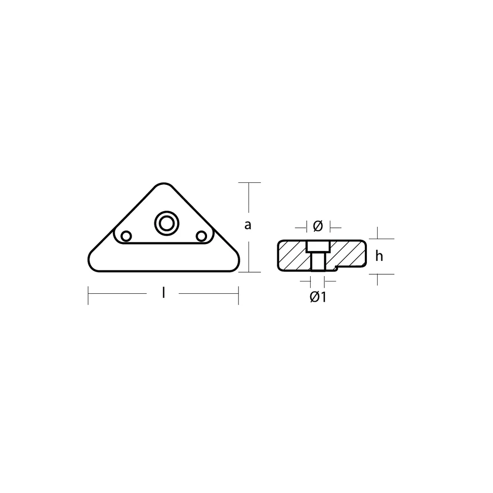 Magnesiumanod triangel Volvo Penta, motor, SX, DPX, XDP-B, VP 872793 - Bild 3