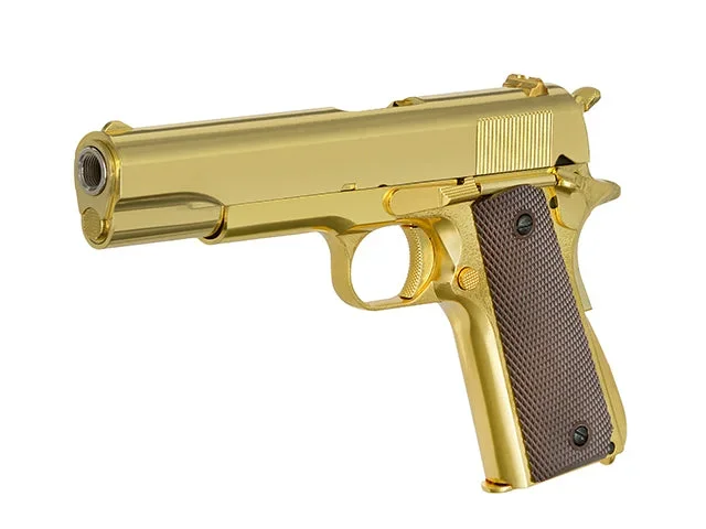 1911 pistolreplika med Gas Blowback (GBB) – guld - Bild 3