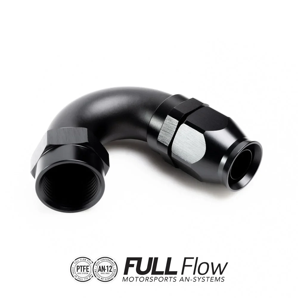 Full flow PTFE hose end fitting 150 degrees AN-12 Full flow PTFE hose end fitting 150 degrees AN-12