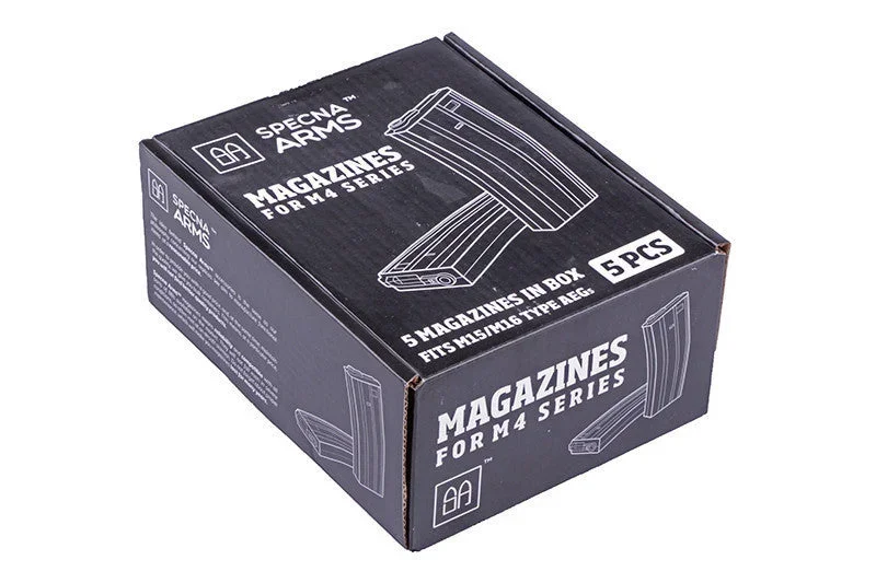 Specna Arms low cap M4 magasiner – 5 stk. Specna Arms low cap M4 magasiner – 5 stk.