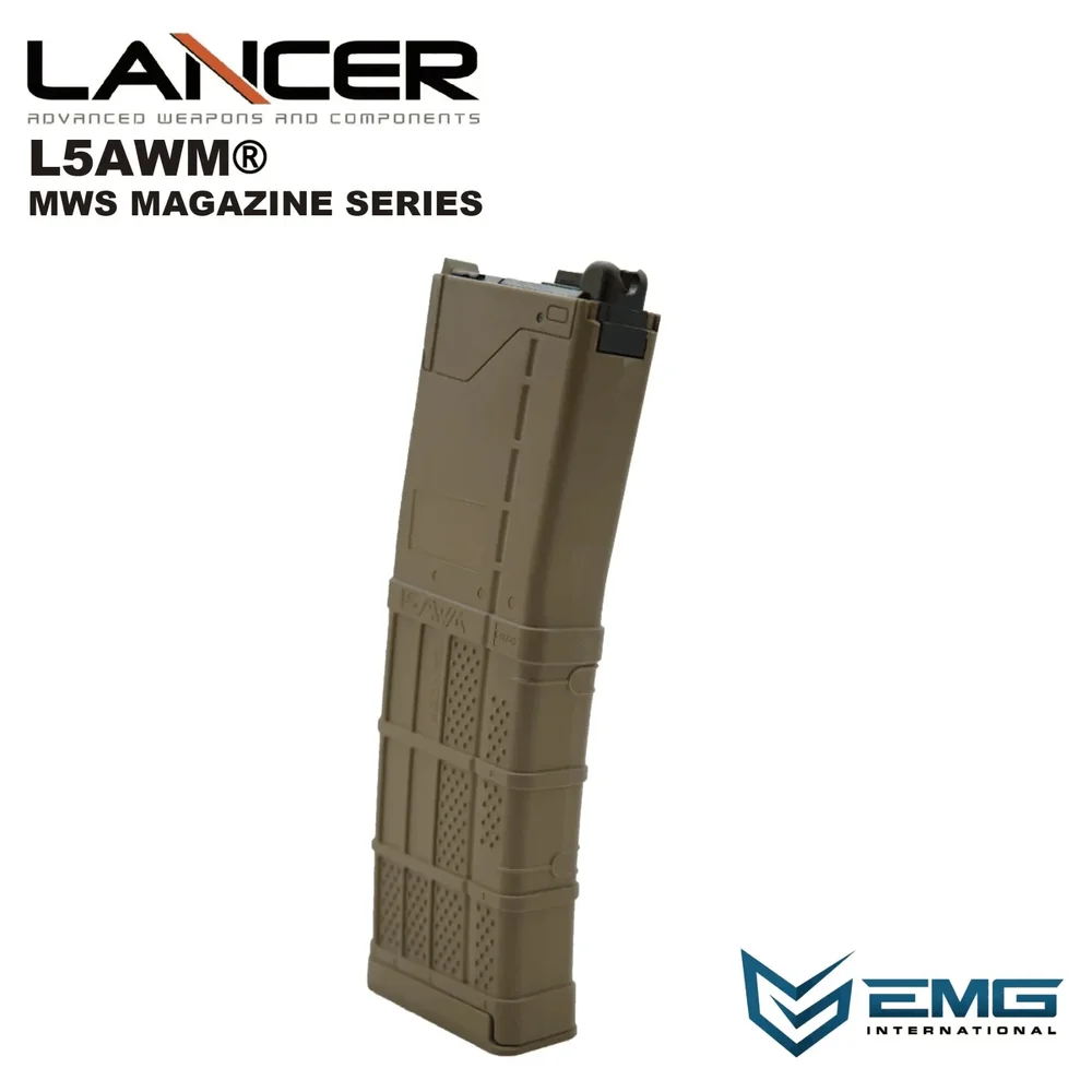 Lancer L5AWM V2 Gas Magasin til TM MWS 35 BBs - Tan - Bild 2